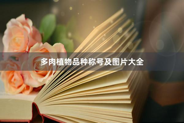 多肉植物品种称号及图片大全